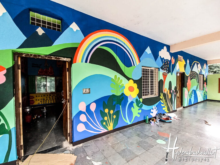 school cartoon paintings