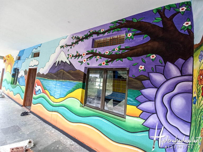 school cartoon paintings