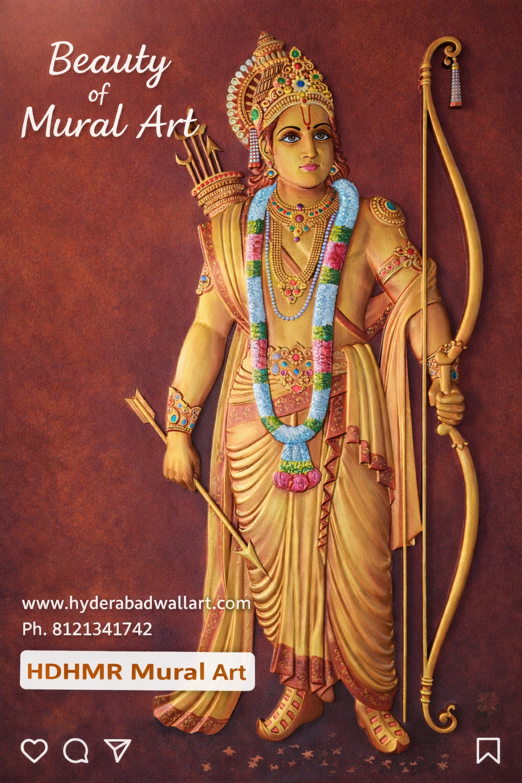 Lord Sri Rama HDHMR Mural Art Srikakulam