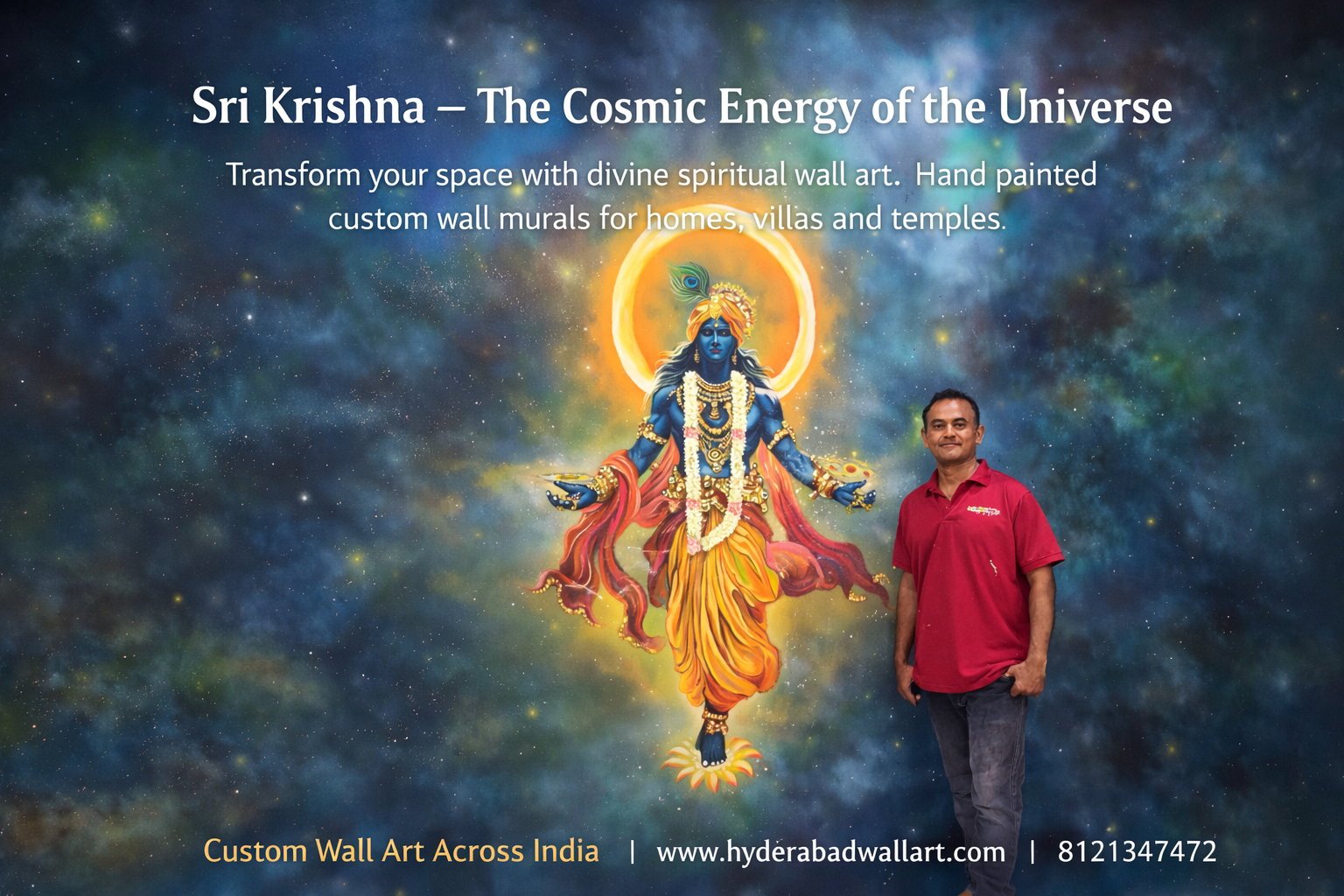Sri Krishna – The Cosmic Energy of the Universe wall art