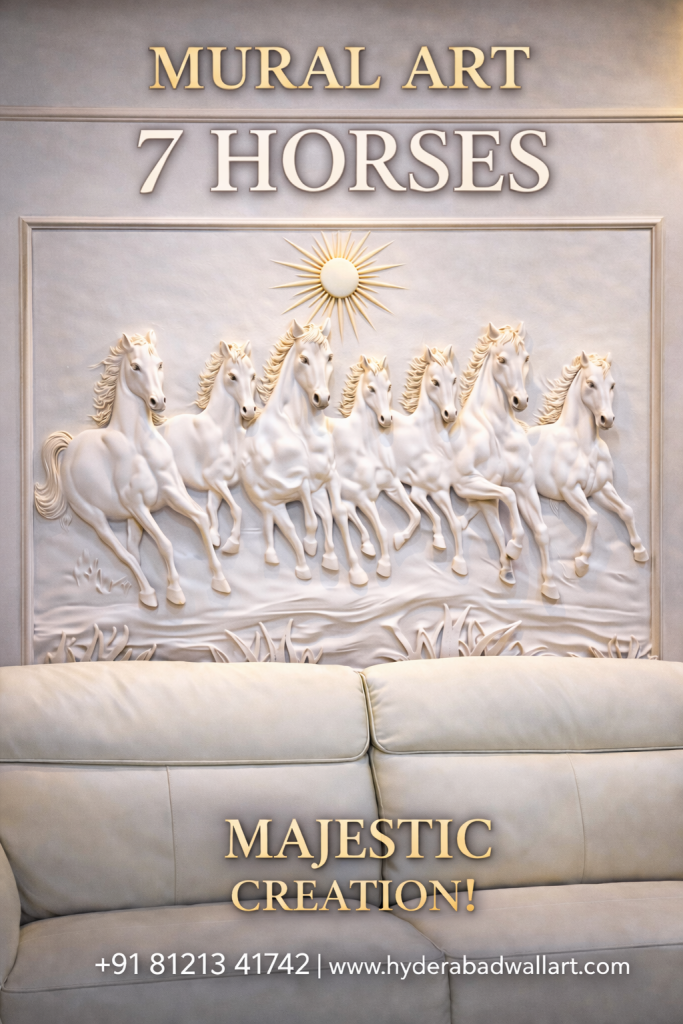 seven hourse mural art in Secundrabad